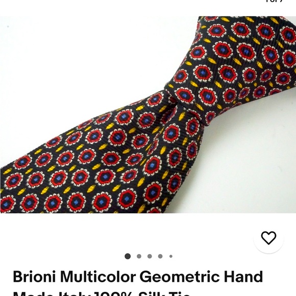 Brioni Multicolor Geometric Silk Tie Luxury Style